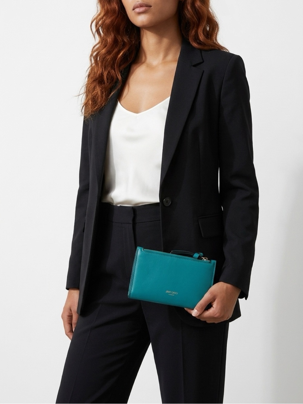 Jimmy Choo Teal Zip Wallet